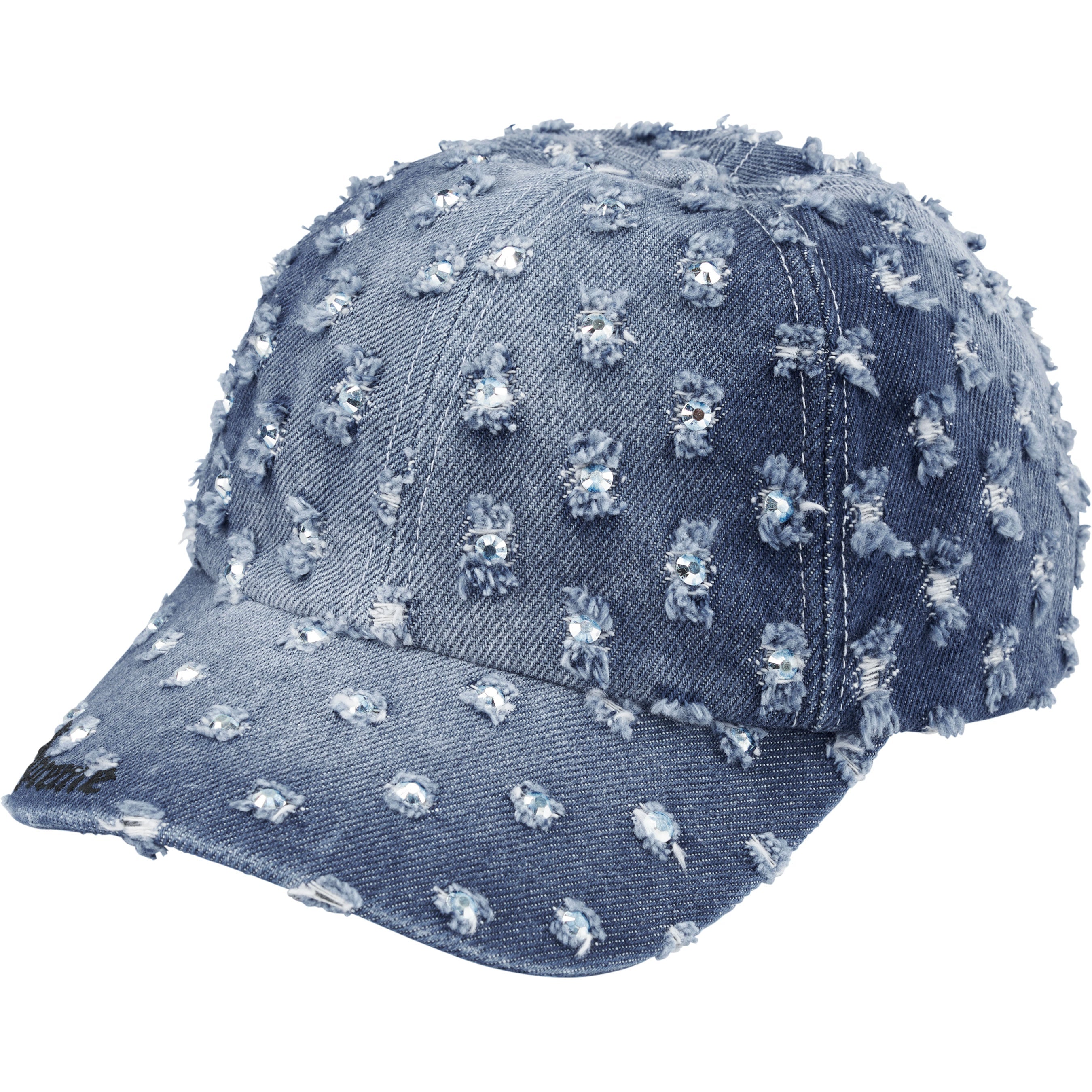 Hole Punch Rhinestone Denim 6-Panel view 4